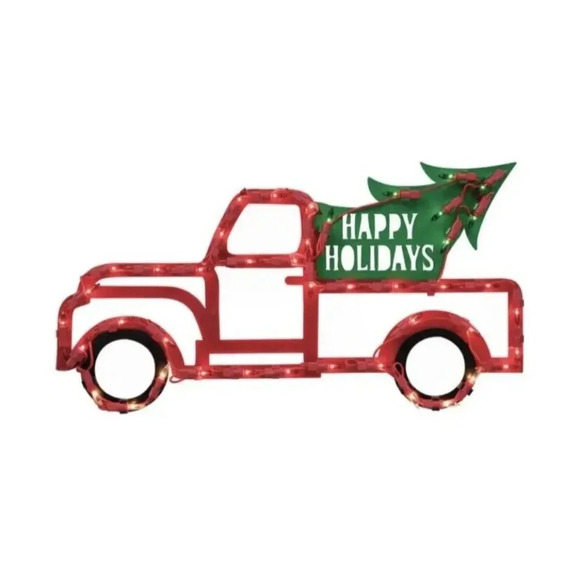 Unbranded Other - IG Design Multicolored Truck and Tree Indoor Christmas Decor 14 BRAND NEW